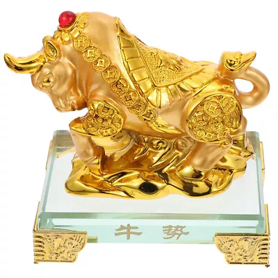 Buy Zodiac Cow Figurine Bull Sculpture Chinese Ox Decoration Bull Statue • 20.39£