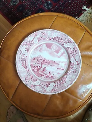 Buy Historic American Massachusettes Design Red Plate By Johnson Brothers 10   • 9£