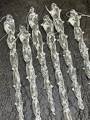 Buy Handmade Clear Glass Icicle Decorations • 11.50£