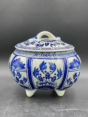 Buy Boch Amsterdam Ceramic Jar Vase With Lid/BonboniereLuxury Hand-painted Vintage • 102.10£
