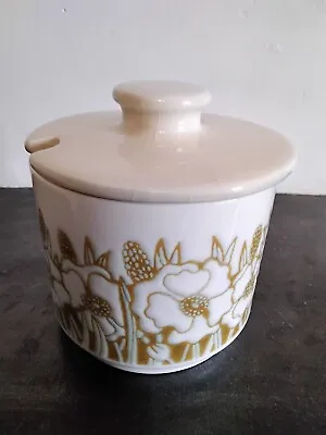 Buy Vintage Retro Hornsea Pottery Fleur Pattern Jam Pot /sugar Pot • 8£