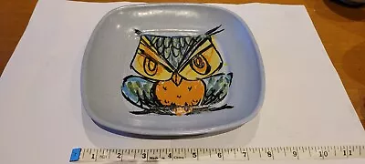 Buy Craw Pottery Isle Of Arran Hand Painted Owl Plate • 17£