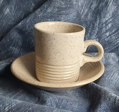 Buy PURBECK POTTERY — DOVER — COFFEE CUP & SAUCER  — OVEN TO TABLE —1970s — MHC • 16.50£