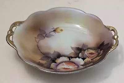 Buy Antique Noritake China Bowl Hand Painted -Rare/Scalloped Edges &Flowers Motif. • 43.43£