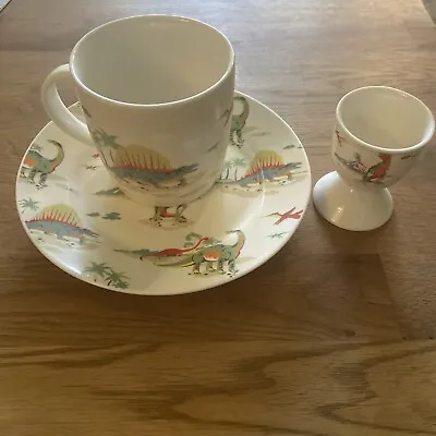 Buy Cath Kidston By Queens Small Dinosaur Mug, Plate & Cup Children's Fine China • 25£
