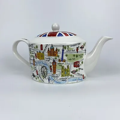 Buy James Sadler Fine China London Maps Collectors Souvenir Teapot Tourist Landmarks • 35£