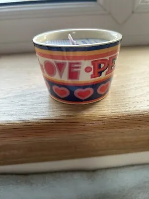 Buy Emma Bridgewater Peace & Love Small Candle Pot Rare And Retired • 25£