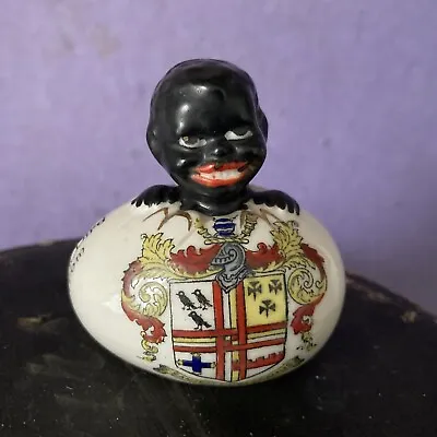 Buy Antique Crested Military Arcadian China Egg ‘ A Black Bird’ From Croyden • 45.99£