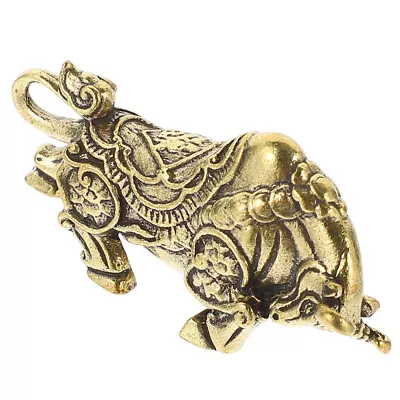 Buy Vintage Brass Bull Figurine Chinese Zodiac Ox New Year Ornament Collectible • 9.95£