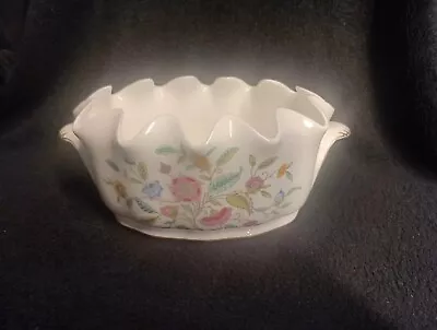 Buy MINTON...Floral HADDON HALL Fluted Planter Vase Dish... Bone China IMMACULATE  • 14.99£