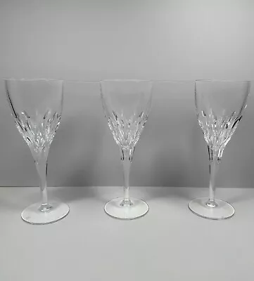 Buy Royal Doulton Crystal Wine Glass Fortune Cut Set Of 3 Water Goblets Stem Wares • 44.73£