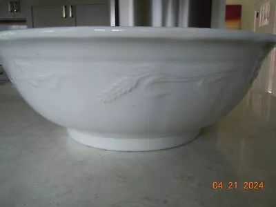 Buy Antique 1890's White Alfred Meakin England Ironstone  Wheat Pattern Bowl • 72.04£