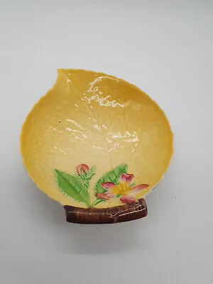 Buy Carlton Ware Yellow Leaf Trinket Dish With Honeysuckle Decoration • 6£