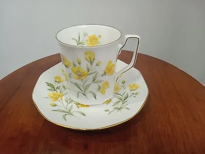 Buy Vintage Queens Rosina Fine Bone China England Yellow Flowers Tea Cup And Saucer  • 18.92£