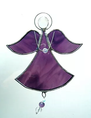 Buy Purple Guardian Angel Stained Glass Hanging House Warming Healing Suncatcher • 16.95£