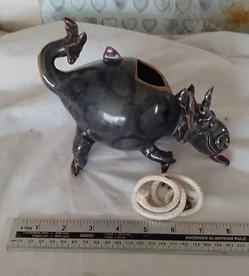 Buy Studio Pottery Firey Dragon With Wick. • 9.99£