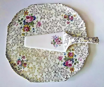 Buy VINTAGE CHINTZ LORD NELSON WARE CAKE PLATE & SERVER  #rj • 28.42£