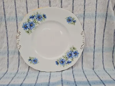 Buy VINTAGE COLCLOUGH BONE CHINA Blue Nigella Flower Large Plate • 9.99£