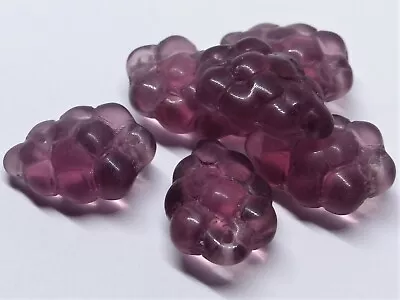 Buy 15mm Czech Glass Grape Bunch Cluster Fruit Drop Beads - 10pcs • 1.79£