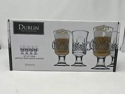 Buy Godinger Dublin Irish Coffee Mugs - Set Of 4 NIB Crystal 6oz Barware Glassware • 31.18£