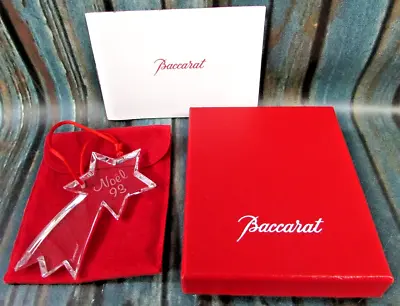 Buy BACCARAT Crystal Christmas Ornament Noel 93 Shooting Star Box Pouch Booklet 1993 • 37.26£