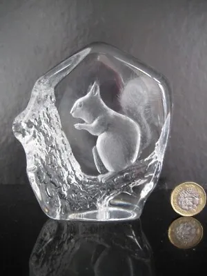 Buy Royal Krona Mats Jonasson Swedish Crystal Glass Squirrel Sculpture Paperweight • 22.99£