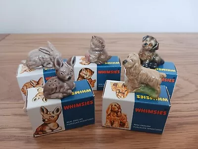 Buy Collection Of 5 X Teal Boxed George Wade 'Whimmies' Porcelain Miniatures • 7.50£