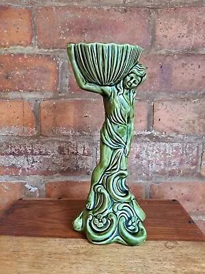 Buy Royal Wessex Designed By Gordon Bradley Green Ceramic Draped Lady Pedestal VGC • 11.99£