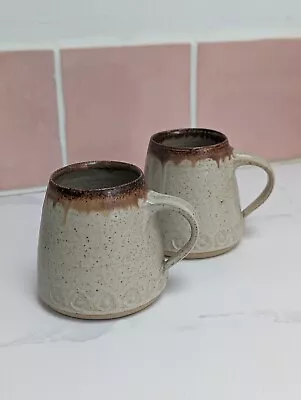 Buy 2 X Stoneware Hand Crafted Studio Pottery Mugs • 16£