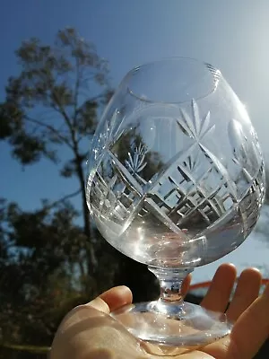 Buy Pair Of Royal Brierley Crystal ELIZABETH Cut Brandy Glass 4 3/4  (1st) • 39.99£