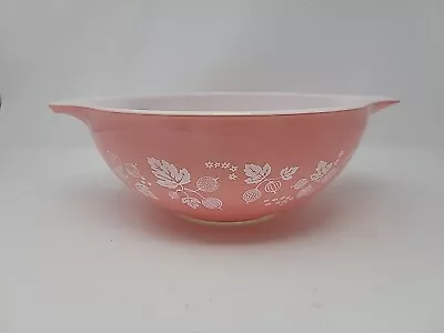 Buy Vtg 1950's PYREX Pink Gooseberry Pattern Cinderella 4 QT Mixing Nesting Bowl 444 • 54.67£