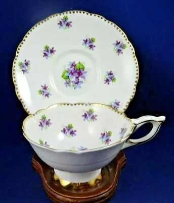 Buy Vintage Royal Stafford Bone China Made In England  Sweet Violets  Teacup/ Saucer • 38.03£