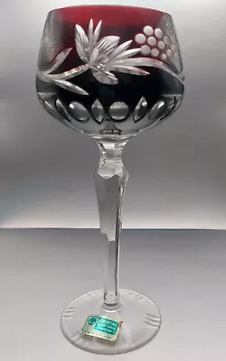 Buy Lausitzer Glas Germany Cut To Clear Color Crystal Wine Glass Goblet YOU CHOOSE! • 27.91£