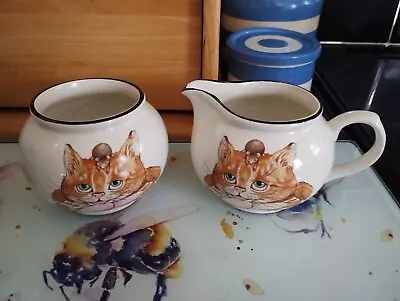 Buy Arthur Wood Back To Front Cat And Mouse Ceramic Sugar Bowl And Milk Jug • 12£