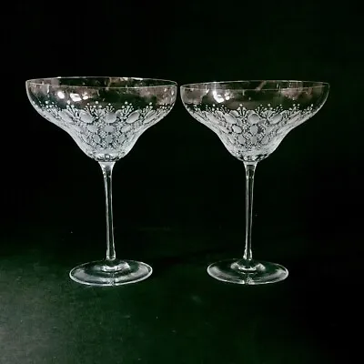 Buy 2 (Two) ROSENTHAL MOTIF Crystal Champagne Glasses-Signed RETIRED • 187.93£