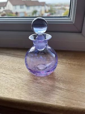 Buy Vintage Caithness Glass Perfume Bottle With Stopper Pink Purple • 12£