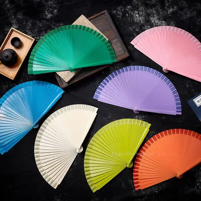 Buy 1Pcs Pure Color Wood Fan Hand Painted Spanish Style Fan Dancing Fan Wedding Gift • 13.19£