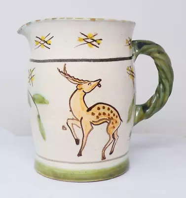 Buy Collard Honiton Water Jug 1½ Pints Of Stag Deer & Floral Decoration • 8£