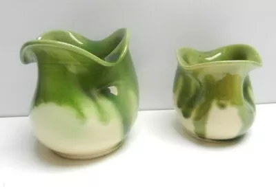 Buy ALLER VALE  Pottery TORQUAY 2 PINCHED  VASEs  7 & 8 Cm  • 18£