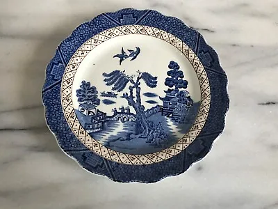 Buy Booths Real Old Willow Plate Pattern 8025 Blue & Gold 7 Inc Wide Good Condition • 5.50£