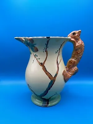 Buy Vintage  Art Deco Burleigh Ware Jug Vase With Squirrel Handle 8  High • 30£