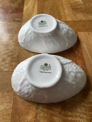 Buy Pair Of Coalport ‘Countryware’ Avocado Dishes - White Cabbage Design • 15£