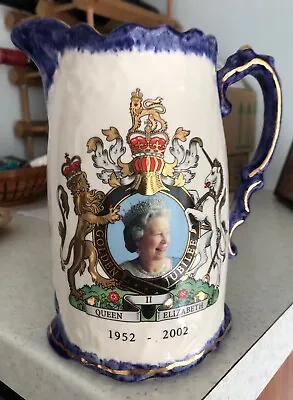 Buy Queen Elizabeth II Golden Jubilee Masonic Porcelain Ceramic Bone China Vase Jug • 40£
