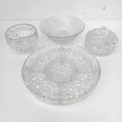 Buy Glass Vintage Dining Tableware X4 Bowls Dish Decorative High Quality -WRDC • 7.99£
