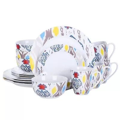 Buy 16pc Dinner Set Kitchen Plates Mugs Bowls Porcelain Dining Crockery Dinnerware • 49.99£
