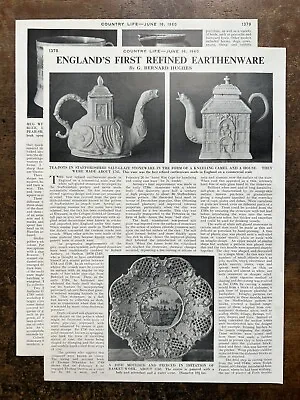 Buy Pottery Staffordshire White Salt Glazed Stoneware 1960 PressCutting R448 • 8£