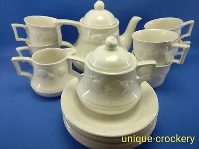 Buy BHS LINCOLN 6 X Cups & Saucers, Tea Pot And Lidded Milk Jug, • 32.50£