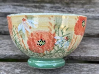 Buy Tain Scotland Studio Pottery Kirksheaf Floral Hand Decorated Bowl A1 Condition • 18.50£