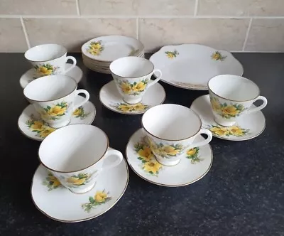 Buy Vintage Royal Tara Fine Bone China YellowRose Tea Set X19 Pieces Made In Ireland • 50£