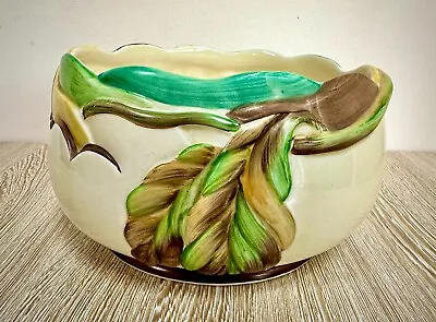 Buy Clarice Cliff Vintage Chestnut Fruit Bowl Stamped 833 Newport Pottery Circa 1937 • 14.50£